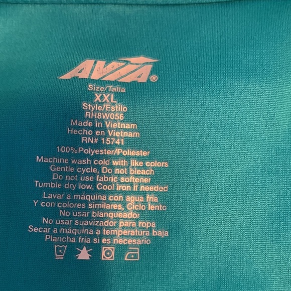 AVIA Athletic Top in medium Green with yellow accent. Size XXL, fits like XL - Picture 7 of 8